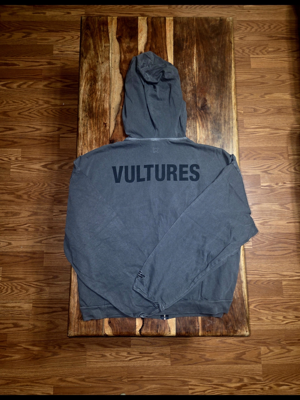 Kanye West's VULTURES Men's Zip-up Hoodie in Charcoal